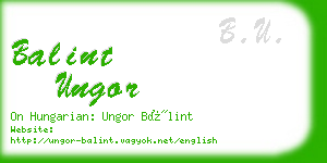balint ungor business card